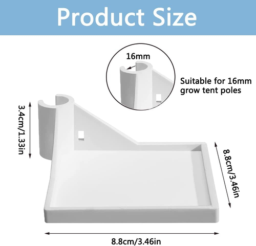 4 PCS Grow Tent Corner Shelf,16 Mm Grow Tent Accessories,White Grows Tents Shelv - Picture 6 of 12