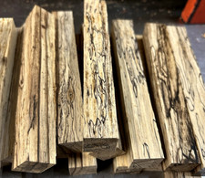 FIVE EXOTIC SPALTED ZEBRAWOOD PEN BLANKS TURNING LUMBER WOOD 6" X 3/4" X 3/4"