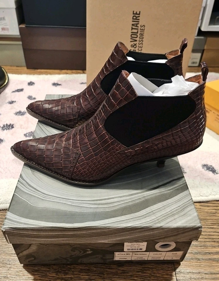 Jeffery Campbell Paine Cowleather Kitten Hill Ankle Boots Size 9 - Image 3 of 4