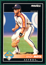 Andy Mota - 1992 Pinnacle #257 - Houston Astros Rookie Prospect Baseball Card. rookie card picture