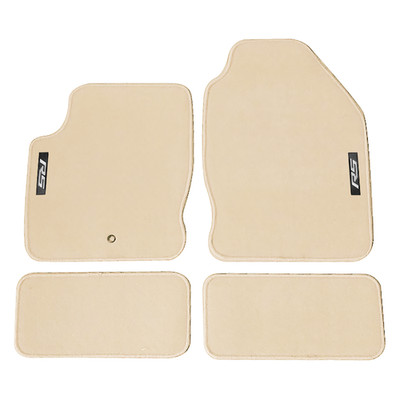 Fit For 00-07 Ford Focus 4Dr Beige Nylon Floor Mat Car Carpet Front & Rear w/ RS