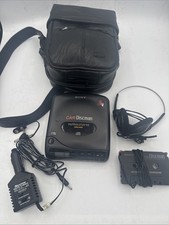 Sony Car DiscMan D-802K Lot w/ Headphones, Cass, Chg, Bag