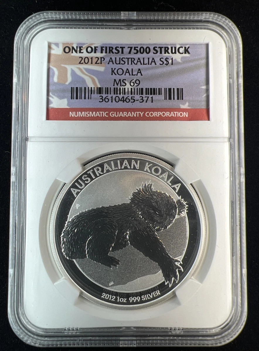 Australian Koala MS 69 Graded 2012 Silver Bullion Coins for sale