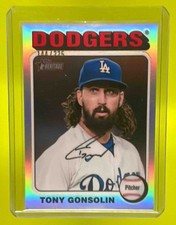 TONY GONSOLIN Chrome Silver Refractor /225 - 2024 Topps Heritage #232 Dodgers