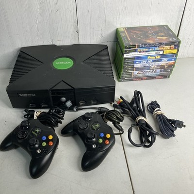Microsoft Original Xbox Console Bundle 2 Controllers 10 Games HALO 2 NFS UG DAH2