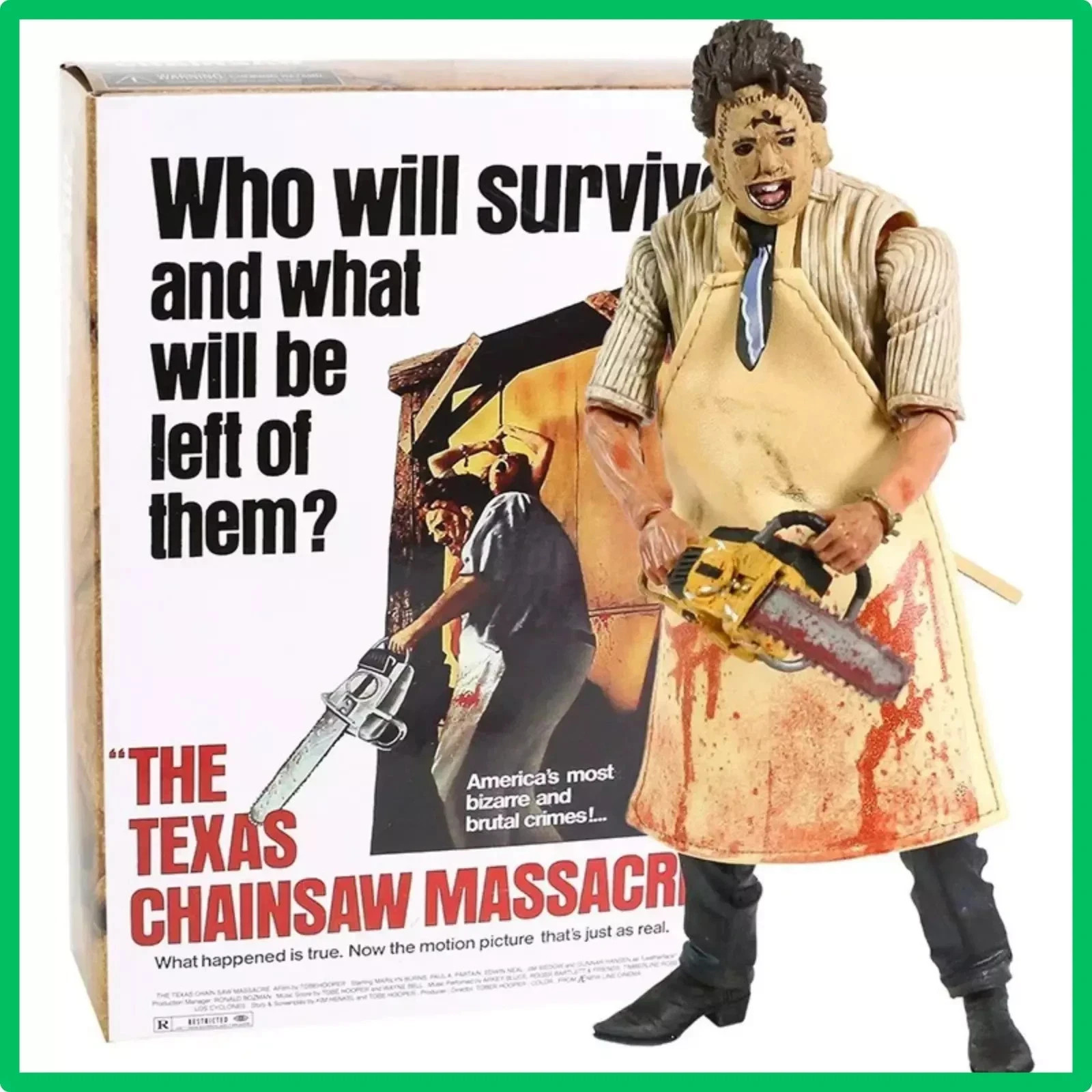 Figurine Leatherface NECA Ultimate 17 cm en PVC Massacre Tronçonneuse articulée