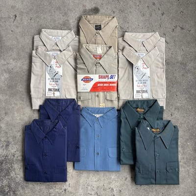 Deadstock NWT Dickies Big Yank Dee Cee Riverside 11 Uniform Shirts Sizes Shown