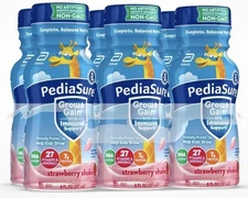 PEDIASURE GROW & GAIN KIDS PROTEIN SHAKE STRAWBERRY 8oz PACK OF 6 EXP-12/2026