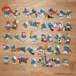 •••traxx38••• : Uralte Schlumpfsammlung 40 Figuren •••Schleich Bully Peyo•••