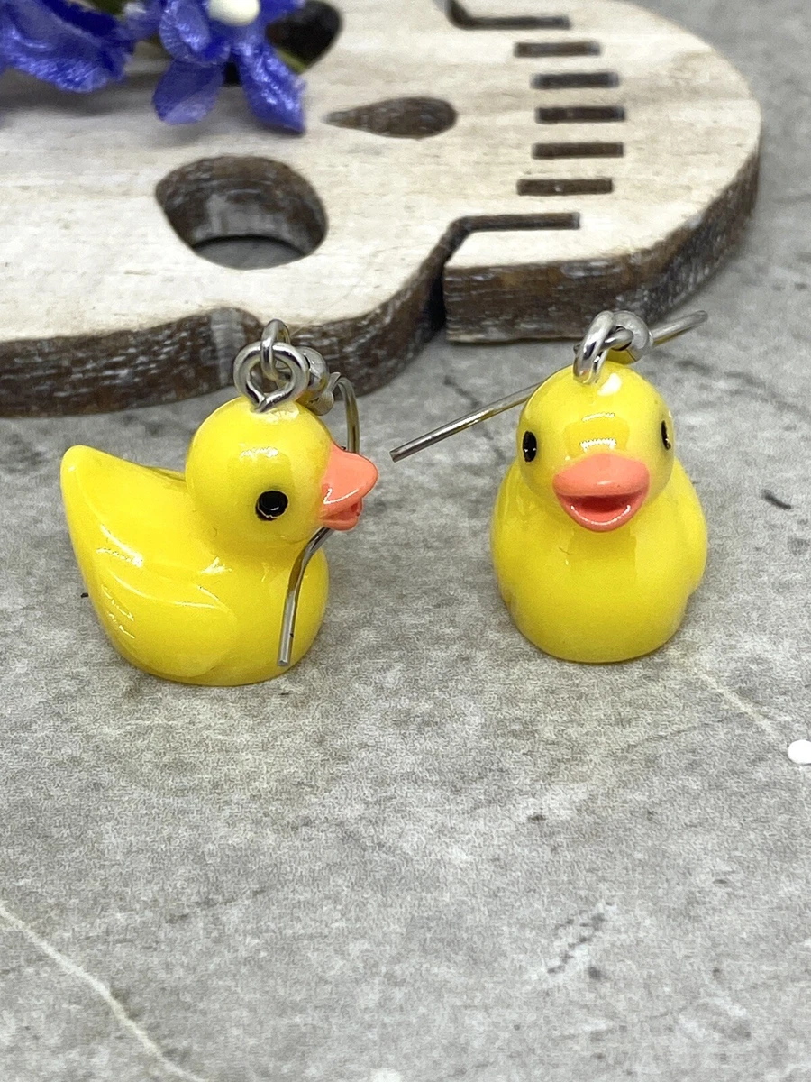 Rubber duck earrings deals