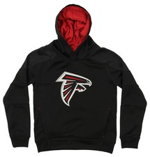 OuterStuff NFL Youth Atlanta Falcons Mach Speed Pullover Hoodie, Black