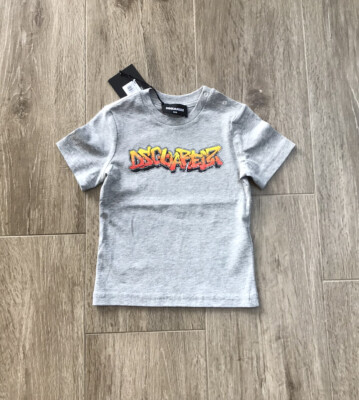 Dsquared2 Baby Boys Grey T Shirt Age 12 Months BNWT UK