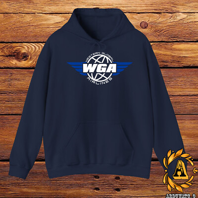 Western Global Airlines Logo Hoodie Hooded Black/Navy/White n more S-5XL