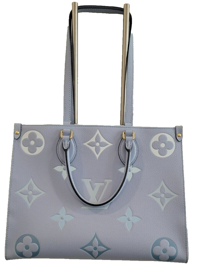 LOUIS VUITTON Empreinte Monogram Giant Onthego MM in Summer Blue
