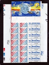 1981-2 OVERSIZED COMMEMORATIVE PLATE BLOCK YEAR SET.  (5) DIFFERENT.  SCV $50