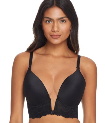 Va Bien BLACK Enchanted Convertible Plunge Longline Bra, US 34D
