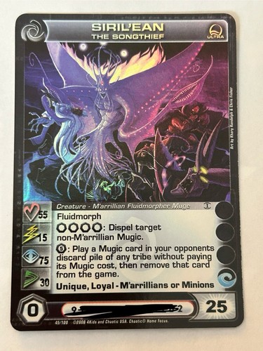 Chaotic TCG Rise Of The Oligarch SIRIL’EAN THE SONGTHIEF — 2 MAX STATS - 第 1/2 張圖片