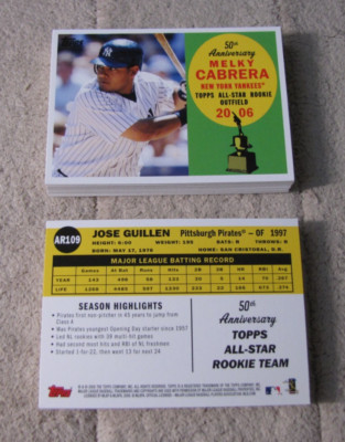2008 Topps 50th Anniversary All Rookie Team Baseball (Pick Choose Complete)