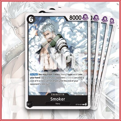 ONE PIECE TCG: Smoker ST19-001 x4 BLACK Smoker Starter Deck | eBay