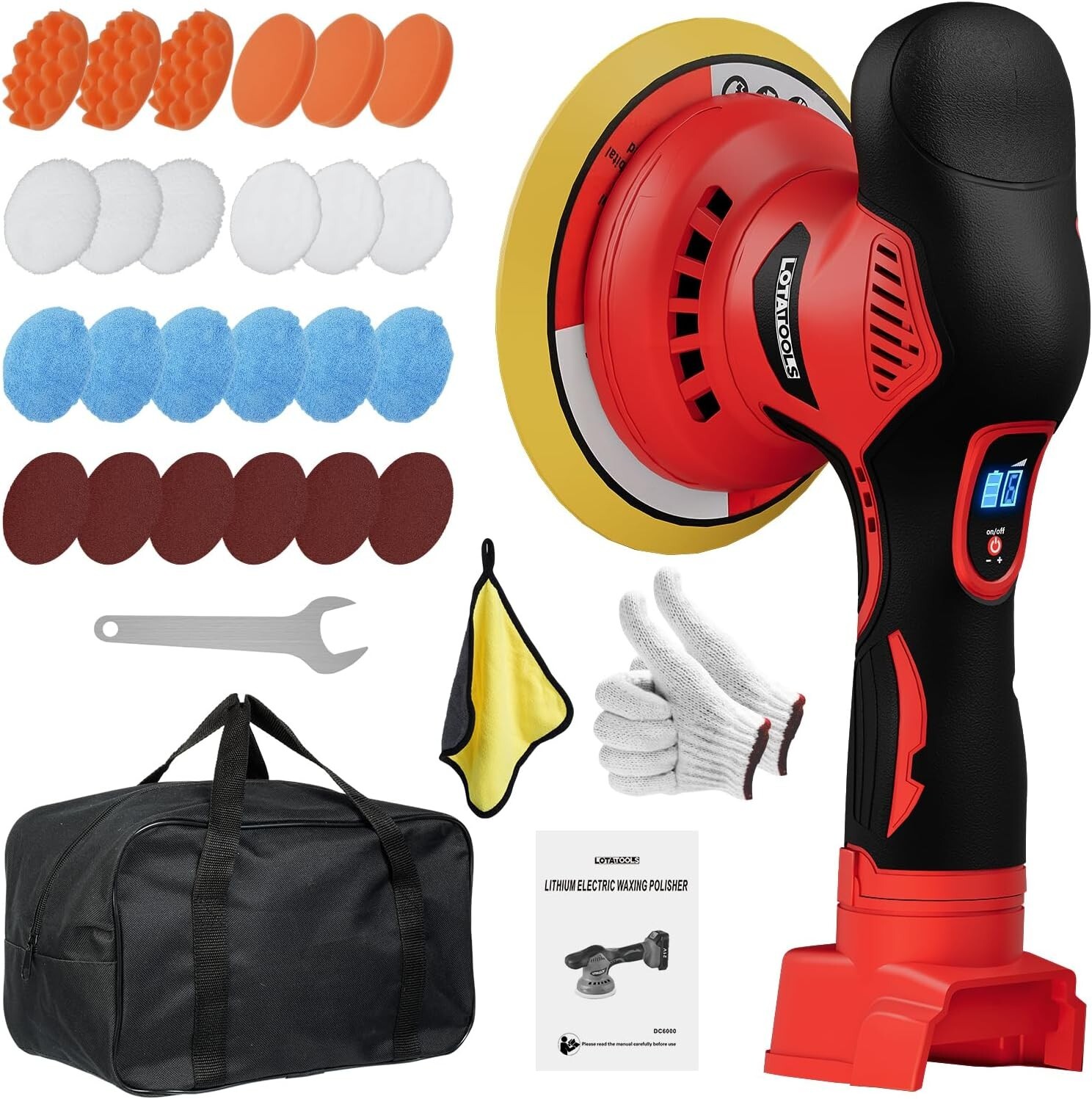 Cordless Buffer Polisher for Car Detailing Compatible for milwaukee 18V Battery