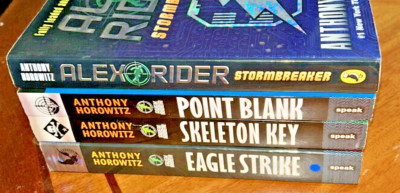 Alex Rider Lot Books 1-4 - Stormbreaker, Point Blank, Skeleton Key, Eagle Strike