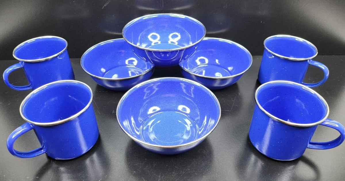 Enamelware dish set sales