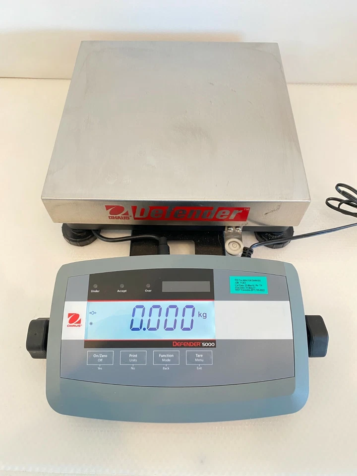 Base de banco cuadrada Ohaus D10QR Scale Defender5000-25 lb de capacidad con garantía Foto 2 de 4