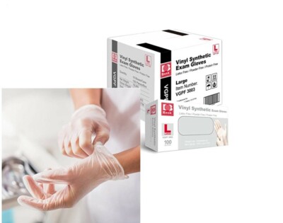 Basic Medical VGPF3003 Latex-Free Powder-Free Clear Vinyl