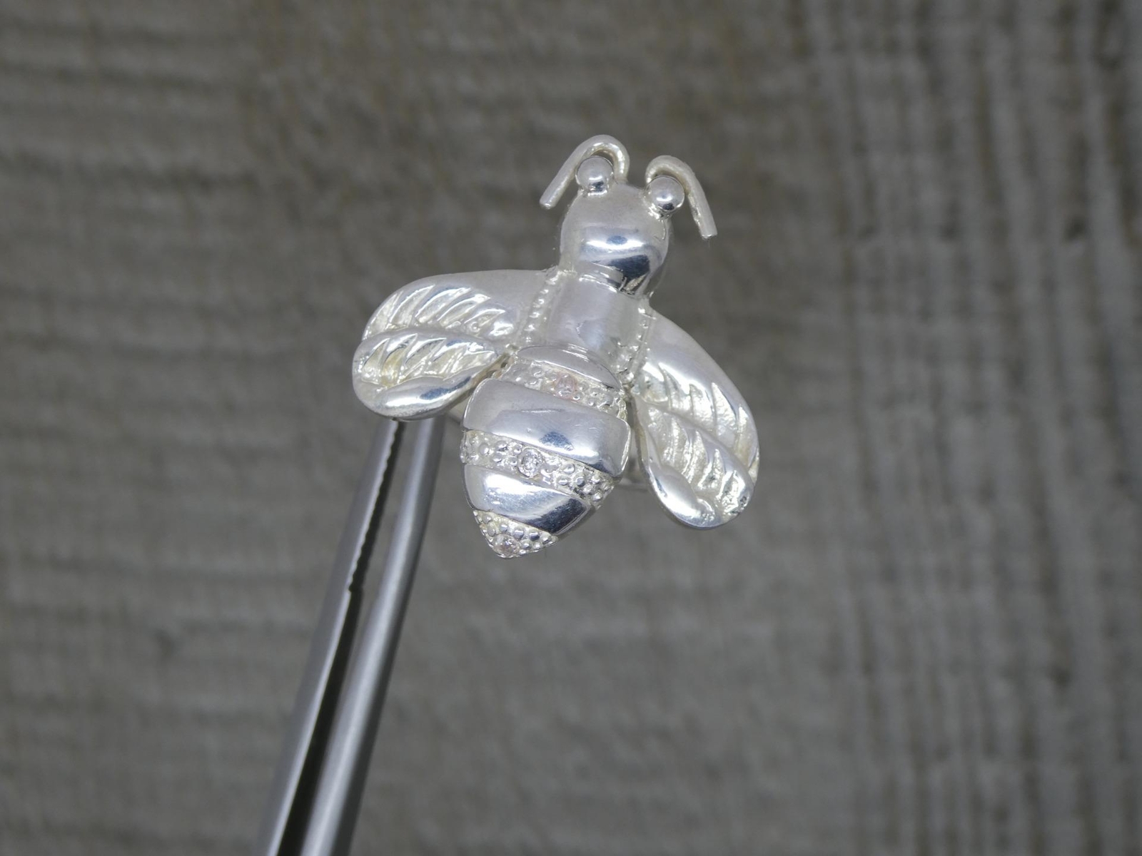 Impressive Solid 925 Sterling Silver Bumblebee Be… - image 3