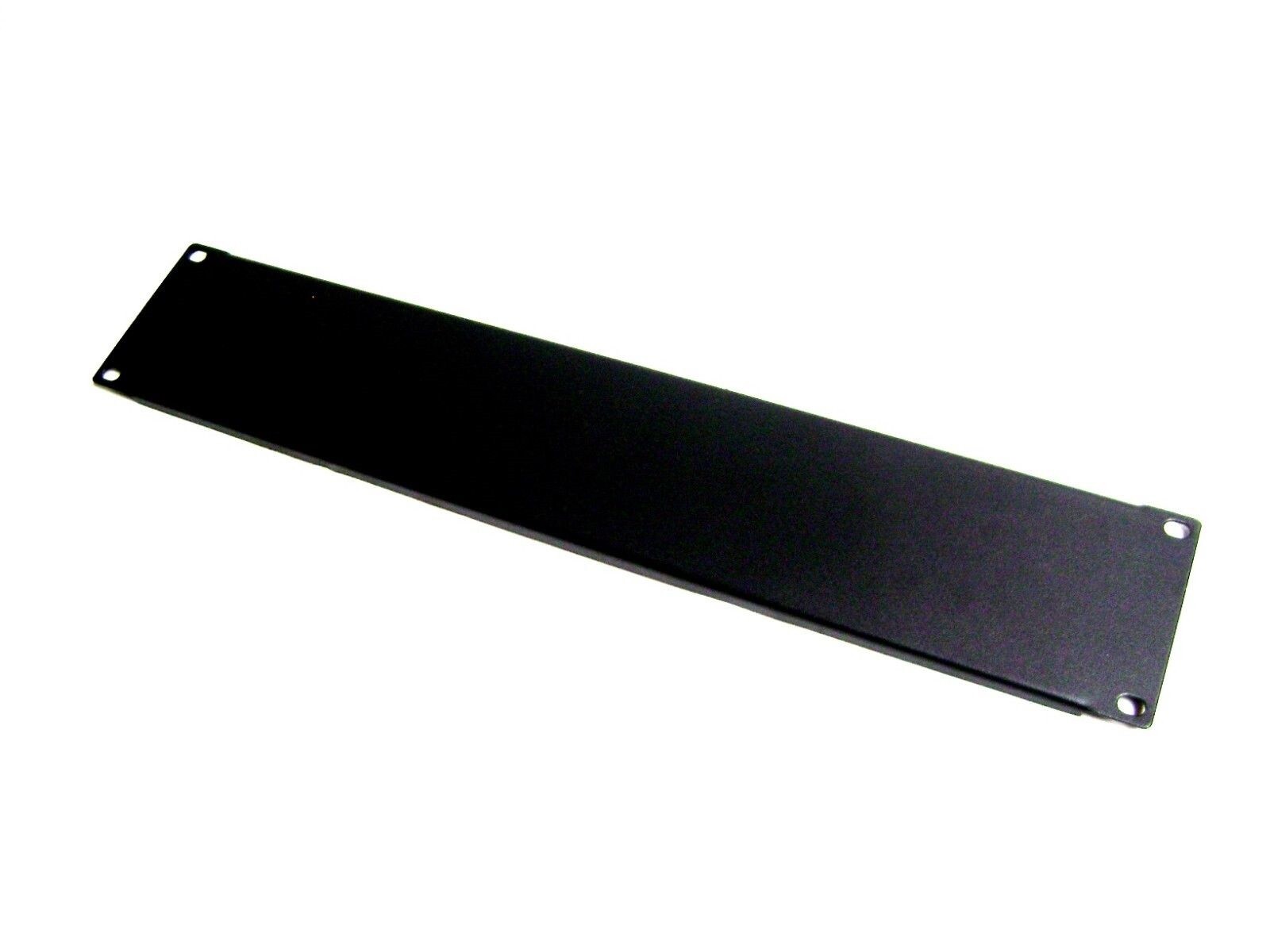 2U Black Double Space Heavy Duty Flanged Blank Rack Case Panel 483mm x ...