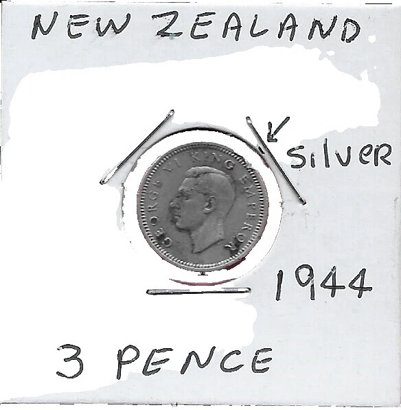 Uncertified New Zealand Coins 1944 Year