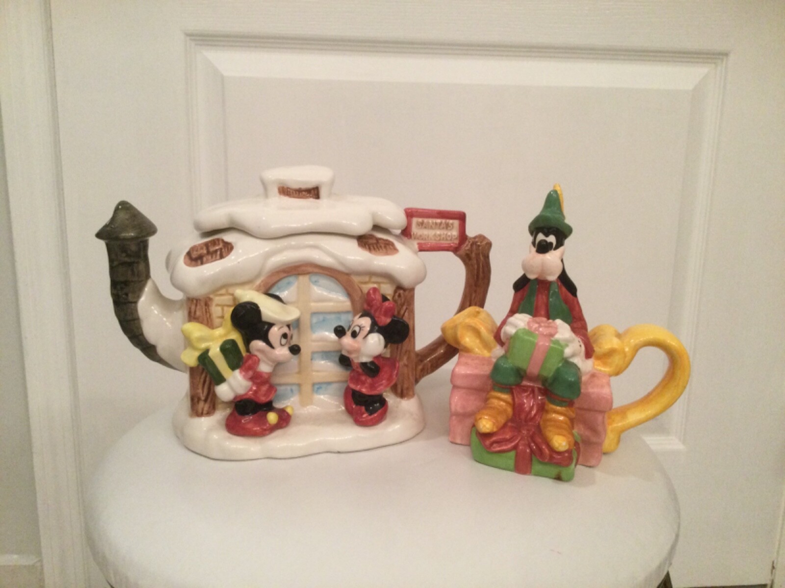 Vintage Disney Santa's Teapot, & Goofy Creamer eBay