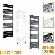 Black White Anthracite Heated Towel Rail Radiator Bathroom Flat Panel Warmer