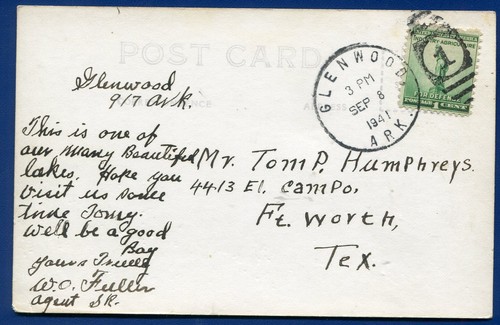 Glenwood Arkansas ar Shady Lake real photo postcard RPPC - Picture 2 of 2