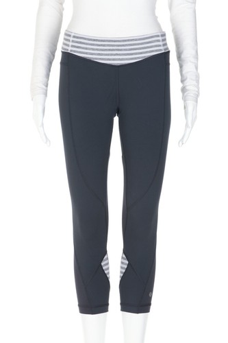 LULULEMON Athletic Crop Leggings 8 Gray 