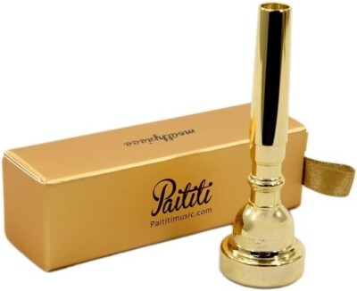 New Paititi Trumpet Mouthpiece Standard 7C Size Gold Plated