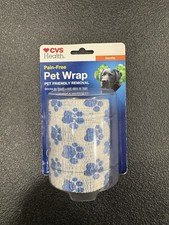 CVS Health Pain Free Pet Wrap. Sticks To Itself And Not Fur. 3 Inches By 2.2 YD