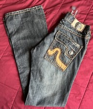 Men's 30- VTG Y2k Streetwear Grunge Laguna Beach Skull  Studded USA Boot Jeans