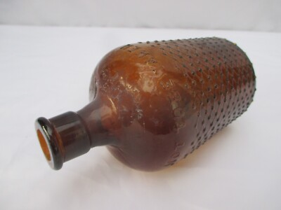 SELTENE GROSSE ''DUMPY'' STIEFEL ALLE BRITISCHEN NIETEN LYSOL GIFTFLASCHE um 1920