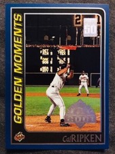 2001 Topps Opening Day #158 Cal Ripken Jr. Golden Moments Card 