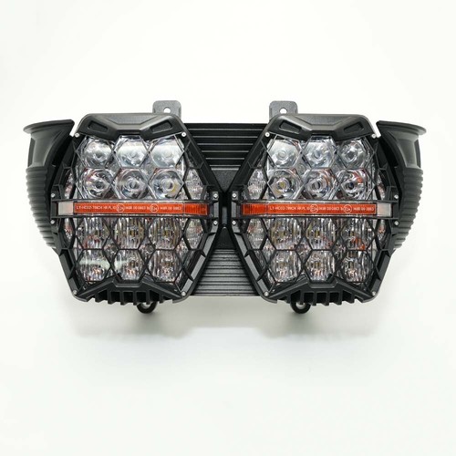 LED Dual Headlight for Harley Road Glide 2015-23 High Low Beam DRL Headlamp 240W - Picture 4 of 12