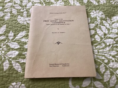 1961 First Soviet Gravitation Conference By Garbell Physics Relativity Cosmology
