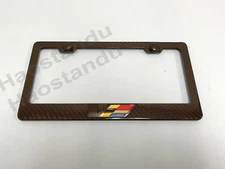 1(B) V-Series LOGO 3D Emblem Real 3K TwillWeave CARBON FIBER License Plate Frame