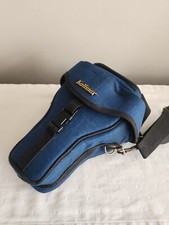 Kalimar Travel Camera Case Bag Belt Loop Strap Pocket Zipper Blue Canvas Vintage