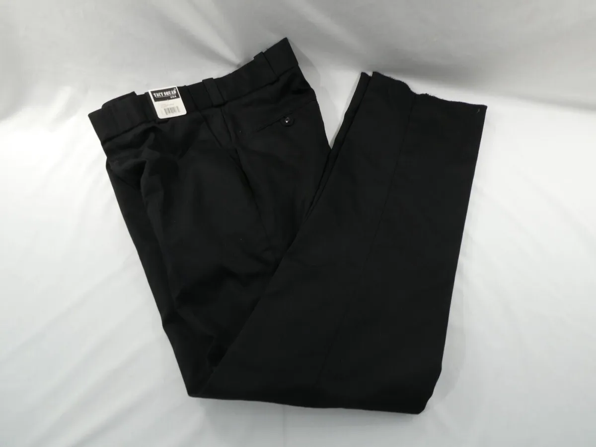 Tact Squad 7012 Polyester/Cotton 4-Pocket Trousers MENS SIZE 40X28 BLACK