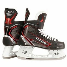 CCM UNISEX SK340K JS JR PLAYER SKATES, BLACK/RED NEW