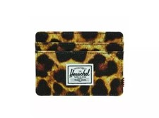 HERSCHEL CHARLIE Mini Card Holder Wallet - One Size - Leopard - NWT