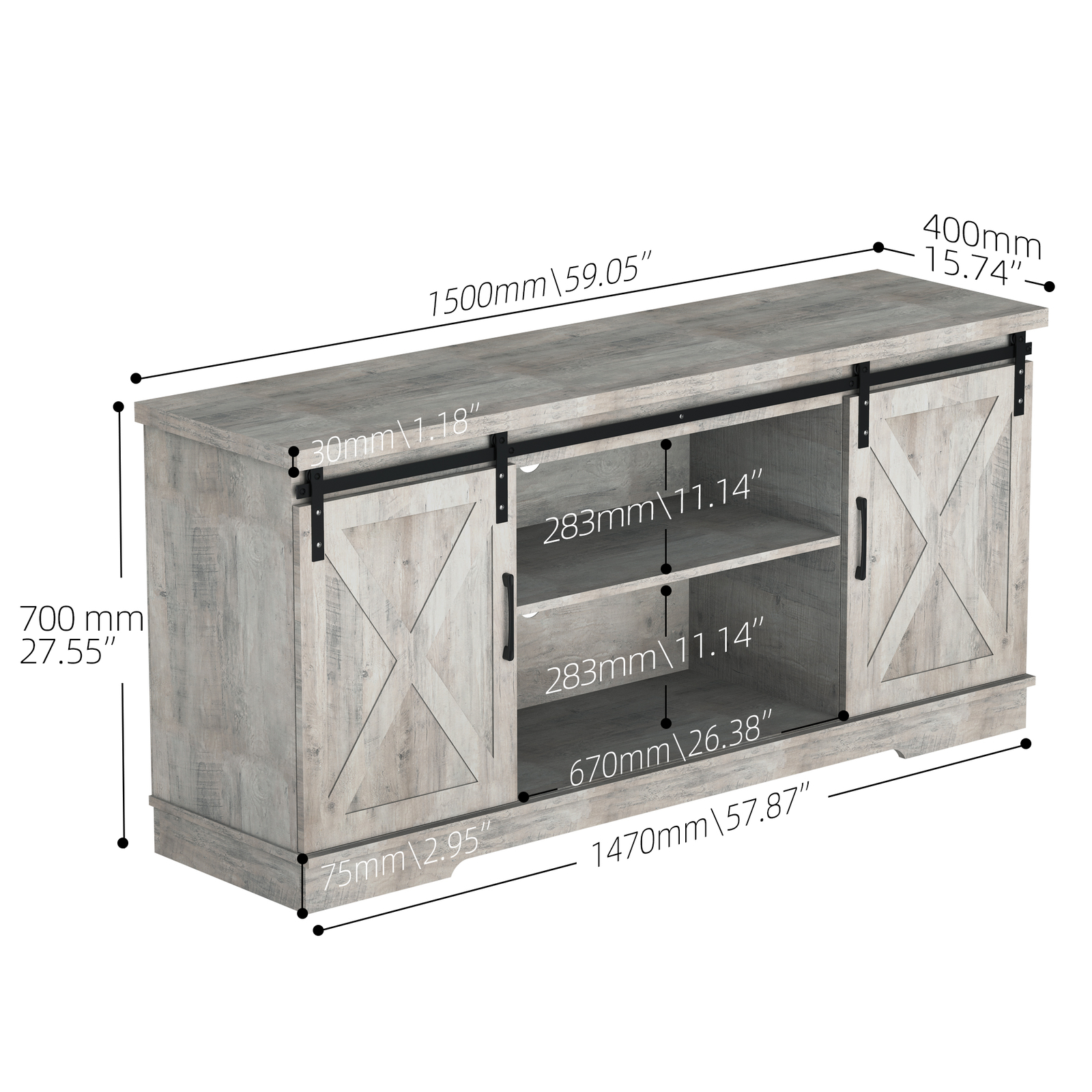 Entertainment Center Media Console Table Us