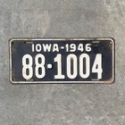 Vintage Iowa 1946 License Plate Union County Tag Wall Decor Collector — photo 1