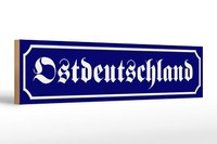 Holzschild StraßEnschild 46X10 Cm Ostdeutschland Holz Deko Schild Wooden Sign